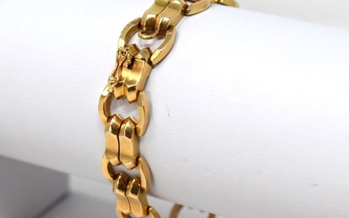 Vintage 18K yellow gold link bracelet