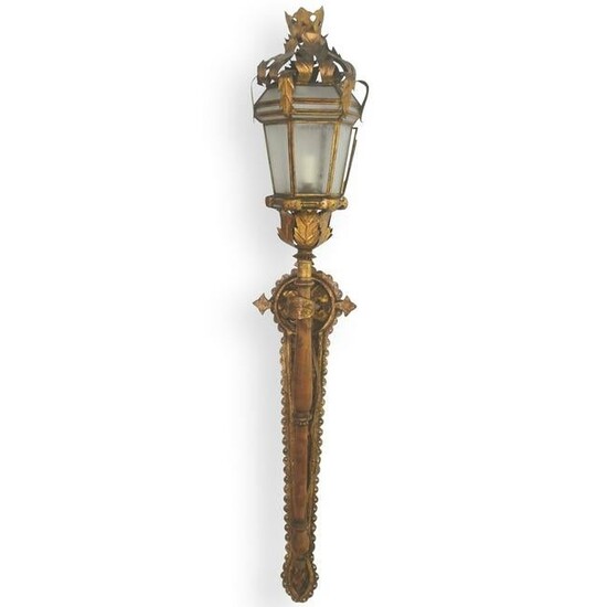 Vintage Italian Brass Wall Light