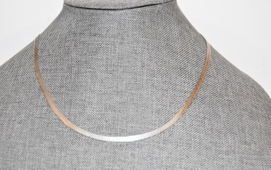 Vintage Sterling Silver herringbone 11 grams Necklace Pendant