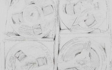William Furlong, British b.1944 - Master Tapes: Archive Series, Brice Marden, Nam Jume Paik, Gerhard Richter, Stuart Morgan, Peter Townsend, Karsten Schubert, Maureen Paley, Venice Biennale 1981, 2004; pencil on paper, signed and dated lower right...