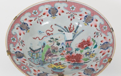 iGavel Auctions: Chinese Famille Rose Barbers Bowl, 18th Century ASW1