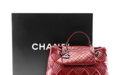 Chanel Bordeaux Quilted Leather Large Tote Shoulder Bag