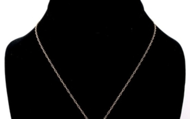 Modernist 14K White and Yellow Gold Diamond Necklace