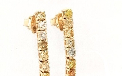 ***no reserve price* Yellow gold - Earrings - 1.52 ct Diamond