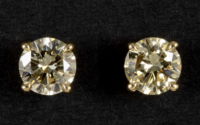 pair of earrings in yellow gold (18 cara