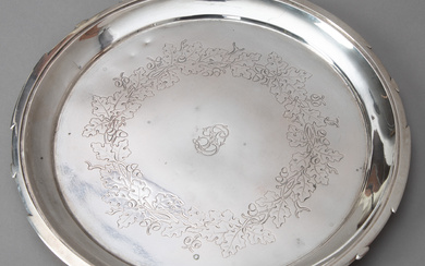 silver platter, Germany, mid-19th century.
