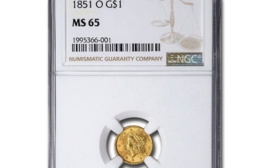 1851-O $1 Liberty Head Gold