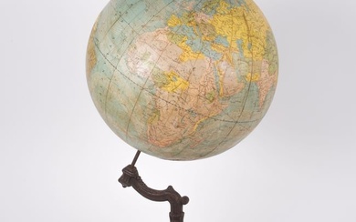 1880 Girard & Boitte French antique terrestrial globe 14 inches