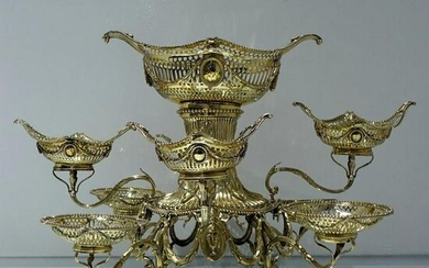 19th Century Antique Victorian Sterling Silver Gilt