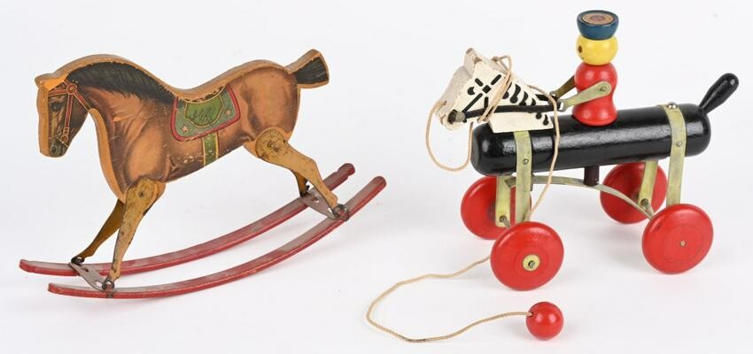 2- VINTAGE TOYS, TOY TINKERS and GIBBS HORSES
