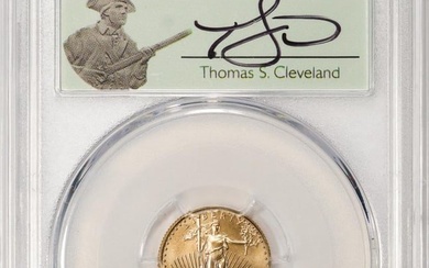 2021 Type 1 $5 American Gold Eagle Coin PCGS MS70 FDOI Cleveland Signature