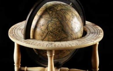 JOHAN GREGOR KLINGER Table terrestrial globe with
