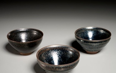 (3) Chinese Jian style oil spot tea bowls