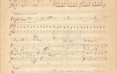 Georges CAUSSADE . Manuscrit musical autographe...