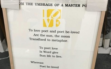 Robert Indiana From the Umbrage of a Master Poet