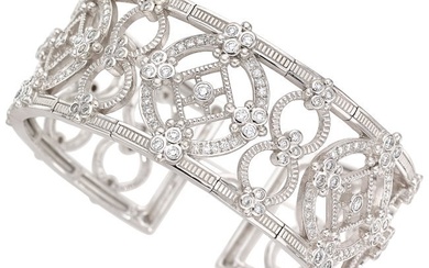 55298: Judith Ripka Diamond, White Gold Bracelet Ston