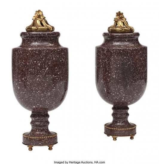 61098: A Pair of French Louis XVI-Style Bronze Mounted