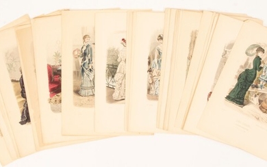 68 coloured engraved fashion plates, 'Der Bazar, Illustrirte Damen-Zeitung' Bureaux...