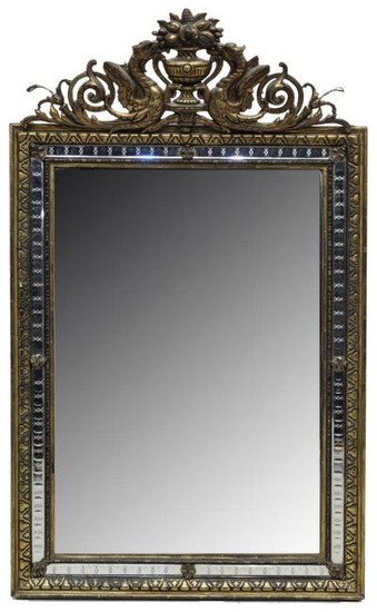 VENETIAN NEOCLASSICAL ETCHED WALL MIRROR