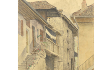ALEXANDRE ROUBTZOFF (1884-1949) UNE RUE DE TALLOIRES A STREET IN...