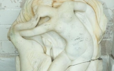 Carved Marble Sculpture of Leda and the Swan