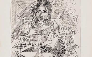 Gino Severini (Cortona 1883 - Parigi 1966), Study for "Petite fille en rouge/Romana", 1947