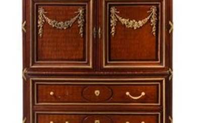 A Louis XVI Style Gilt Bronze Mounted Mahogany Bedroom Suite