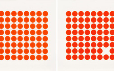 TIMM ULRICHS (B. 1940), Bild mit roten Verkaufspunkten, a: Verkäufliches Bild; b: Verkauftes Bild