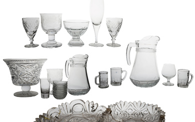 A COLLECTION OF VARIOUS CUT GLASSWARE.