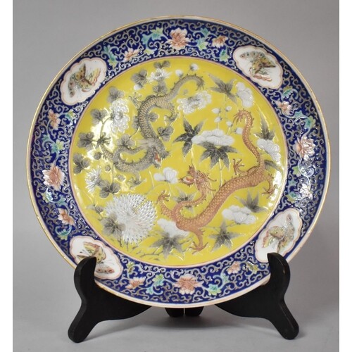 A Chinese 18th/19th Century Porcelain Plate Decorated with F...