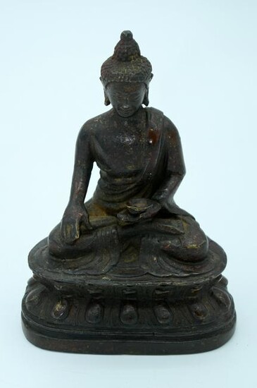 A Chinese Bronze Buddha 14cm.