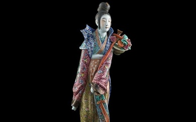 A Chinese famille rose figure of Magu, by Wei Hongtai (Chinese, late 19th century)