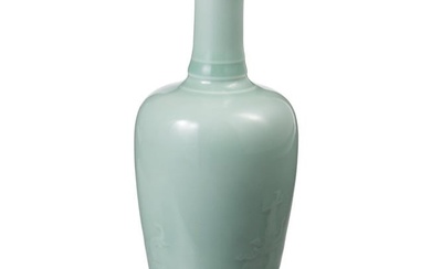 A Chinese pale-blue glazed dragon vase, probably 19th/20th century