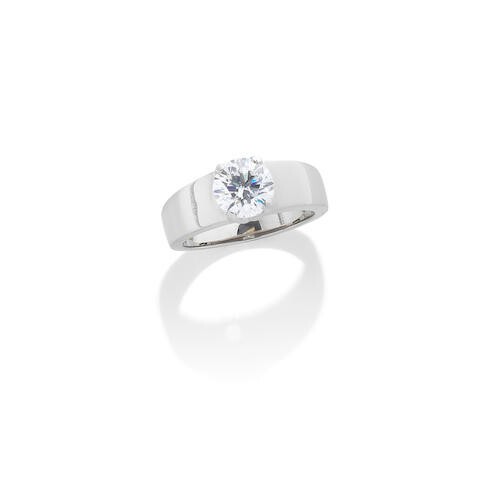 A DIAMOND SINGLE-STONE RING, BY, DE BEERS