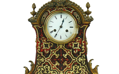 A FRENCH BOULLE MANTEL CLOCK