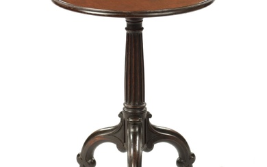 A GEORGE II CHIPPENDALE MAHOGANY KETTLE STAND with circiular...
