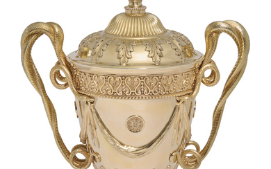 A GEORGE III SILVER-GILT CUP AND COVER MARK OF DANIEL...