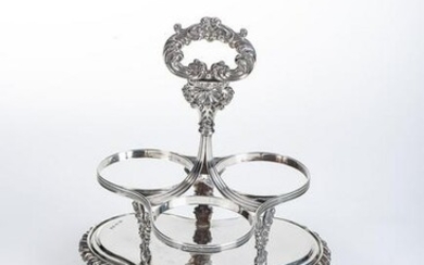 A GEORGE IV SILVER WINE-BOTTLE STAND, THOMAS BLAGDEN &