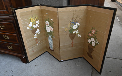 A Japanese Four-Panel Folding Screen