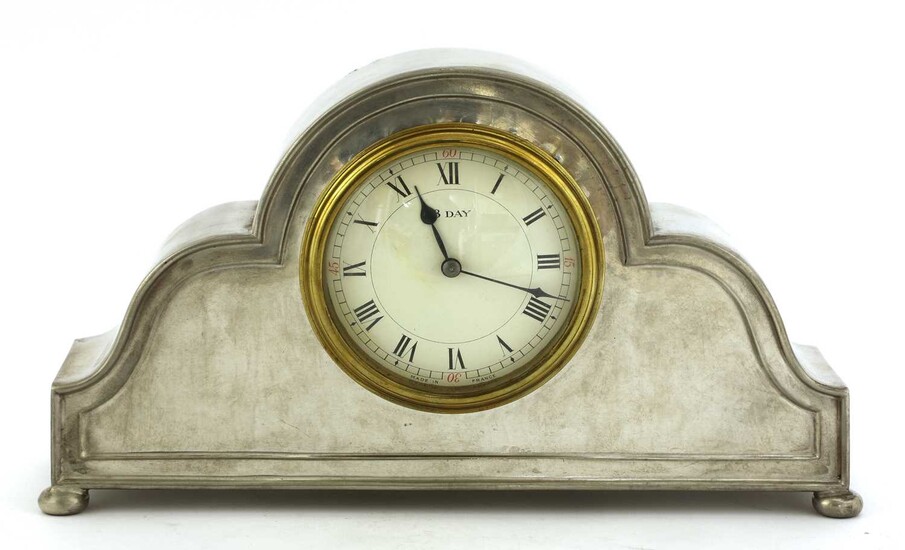 A Liberty & Co. Tudric pewter mantel clock