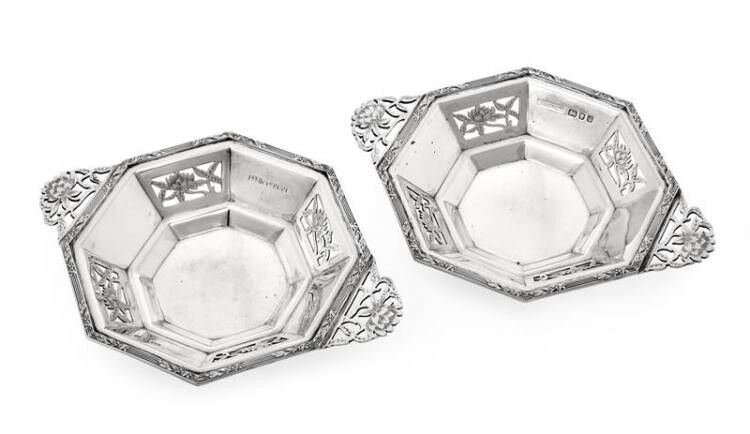 A Pair of George VI Silver Dishes, by Asprey and...