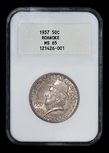 A United States 1937 Roanoke Commemorative 50c Coin