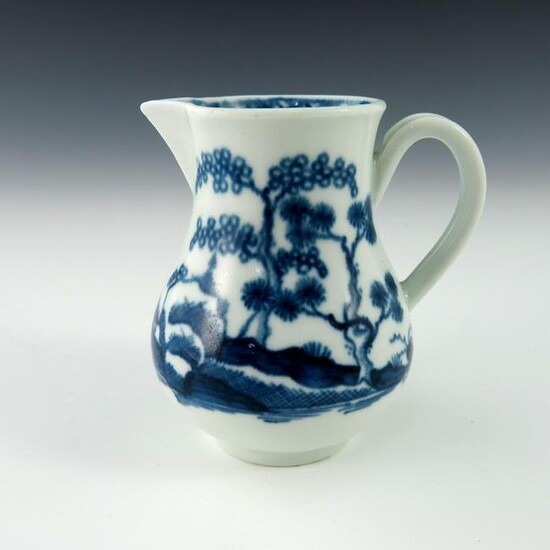 A Worcester blue and white jug, circa 17