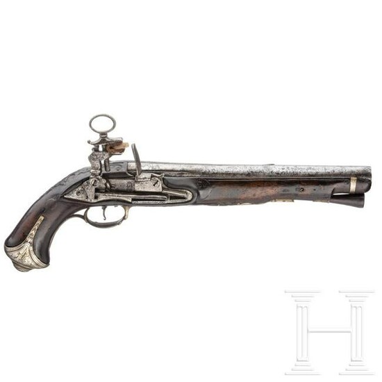 A cavalry officer's flintlock pistol by Esteva in