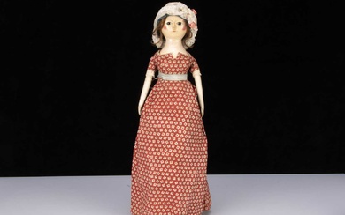 A fine and rare late 18th century English wooden doll