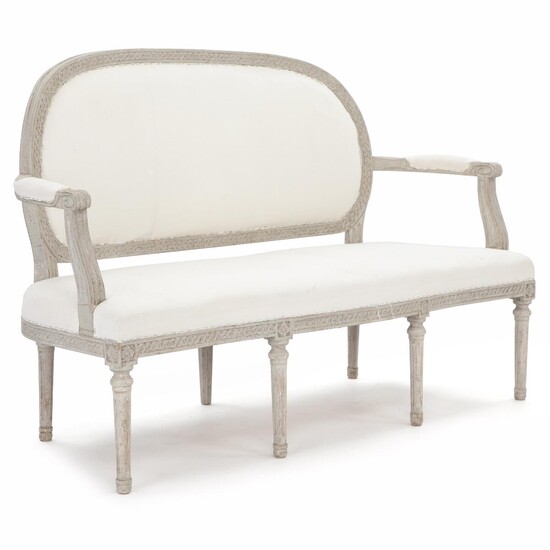 NOT SOLD. A painted Gustavian sofa. Sweden, late 18th century. L. 150 cm. – Bruun Rasmussen Auctioneers of Fine Art