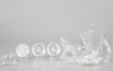 福禄寿 水晶 一组 A set of Fulushou crystal ornaments...