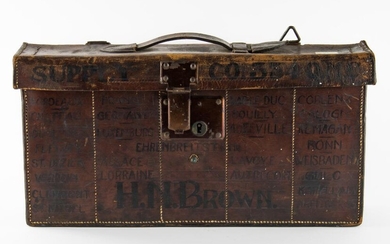 AMERICAN DOUGHBOY''S BRIEFCASE, INSCRIBED WITH A RECORD OF HIS SERVICE