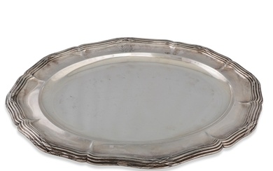 AN ANTIQUE FRENCH SILVER MINERVA OVAL DISH, (.950) Maison Od...