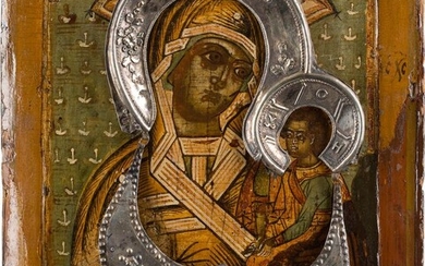 AN ICON SHOWING THE SHUISKAYA MOTHER OF GOD WITH...